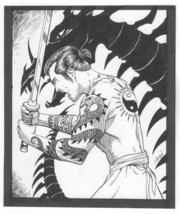 Original RPG Art by Fred &quot;Phred&quot; Rawles; Samurai Warrior Crying Freeman ... - $79.15