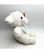 Vintage Dakin Baby White Lamb Plush Stuffed Animal 10” 1991 Bib First Ea... - £27.67 GBP