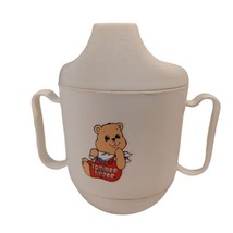 Tommee Tippee Teddy Bear Baby Trainer Cup with Sippy Lid 1986 VTG GUC Pl... - $13.06