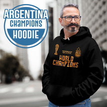 Argentina World Champions FIFA World Cup Qatar 2022 Black Hoodie  - £39.95 GBP+