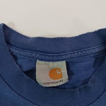 Carhartt T-Shirt Men's Blue Short Sleeve Pocket Workwear Measured Chest 48" image 4