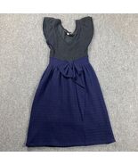 Anthropologie Moth Dress Womens XS Gray Blue Flare Sleeveless Wool Adults - $37.62 CAD