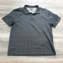 Van Heusen Mens XL Short Sleeve Shirt Polo Summer Casual Blue Stripes Office - $11.03