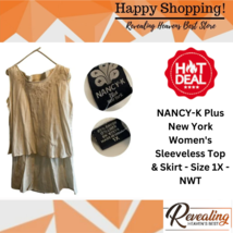 NANCY-K Plus New York Women&#39;s Sleeveless Top &amp; Skirt - Size 1X - NWT - $18.81