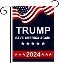 Trump 2024 Garden Flag save America Again Vertical Double Sided 12.5X18 ... - £11.15 GBP