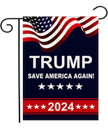 Trump 2024 Garden Flag save America Again Vertical Double Sided 12.5X18 ... - £11.16 GBP
