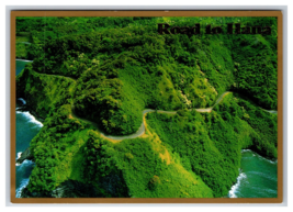 Aerial View Road To Hana Maui Hawaii HI UNP Gilt Continental Postcard O21 - £3.12 GBP