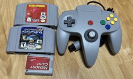 Classic Controller Gamepad for N64 Game System With Memory Card And 2 Games - £23.74 GBP
