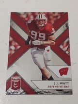 J.J. Watt Houston Texans Wisconsin Badgers 2018 Panini Elite Card #44 - £0.78 GBP