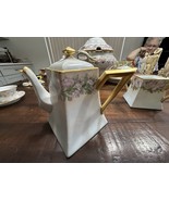 Vintage D&amp;C France Hand Painted Gold Rim Creamer, Sugar Bowl &amp; Matching Pot - €333,37 EUR