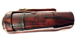 18 Inches Handmade Brass Telescope With Brown Antique Leather Bounded Cap Belt. - £28.47 GBP