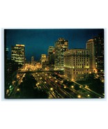 Vintage Night View City Aerial São Paulo Brazil Postcard - $130.47 MXN