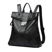 Women  Backpa Student School Bags For Teenage Girls Black Backpack Woman Wild Lo - £99.71 GBP