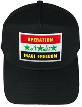 CP Operation Iraqi Freedom with Iraq Flag HAT - Black - Veteran Owned Business - £12.92 GBP