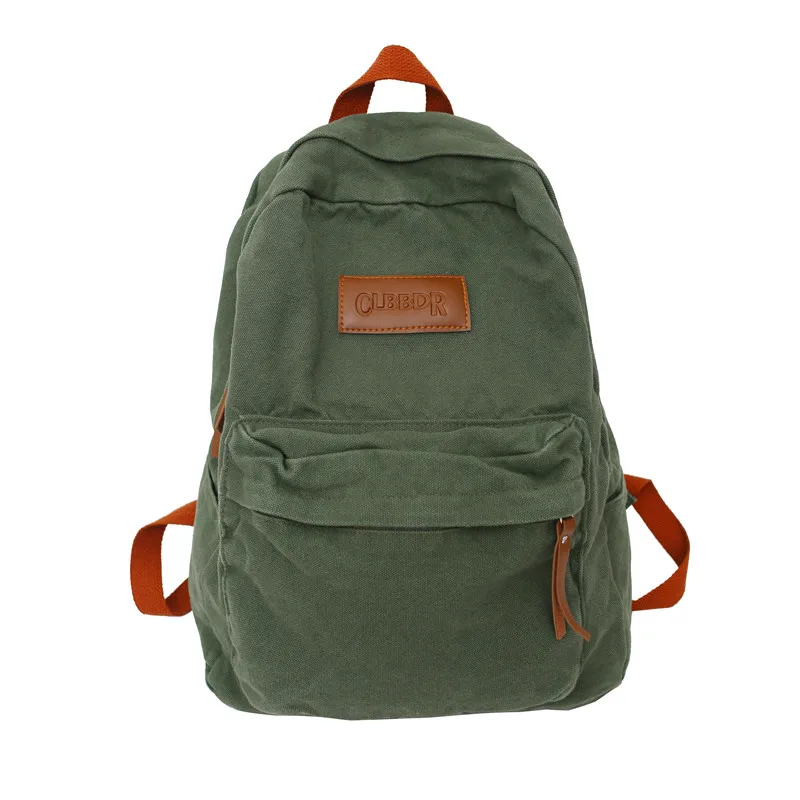 New Cool Girl Boy Canvas Green Laptop Student Bag Trendy Women Men College Bag F - $105.06