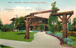 Southern California Residence Pasadena Front Drive Used 1912 DB Postcard P850 - £3.82 GBP