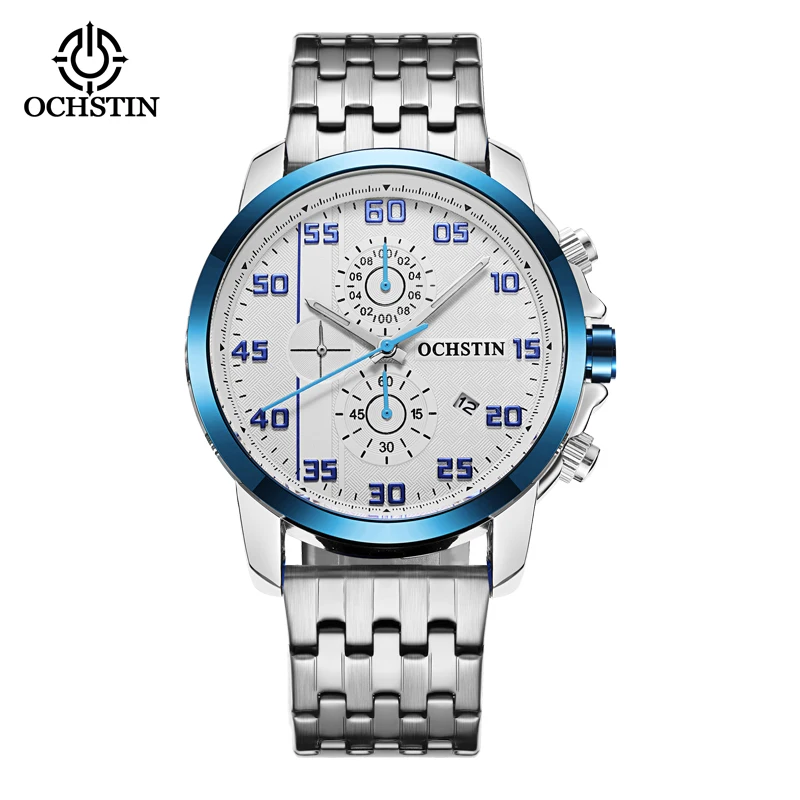 OCHSTIN Original  Multi-functional Quartz Watch Steel Strap Luminous Needle Mens - £32.25 GBP