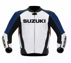 SUZUKI GSXR MOTORCYCLE - MOTORBIKE LEATHER RACING JACKET - $2,455.70 MXN