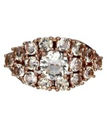 Natural Unheated Round Morganite 6mm 14K Rose Gold Plate 925 Silver Ring... - $113.85