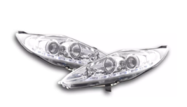 FK Lightbar LED DRL Headlights Halo Ford Fiesta 7 MK7 JA8 08-12 chrome ST RS LHD - £339.02 GBP