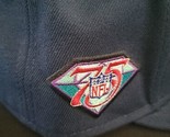 New Era New England Patriots 75th Anniversary Navy Patch Fitted Hat 7 5/8 - $40.19