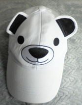 Columbus Zoo and Aquarium Bear Kids Child Baseball Cap Hat Adjustable White - £6.97 GBP