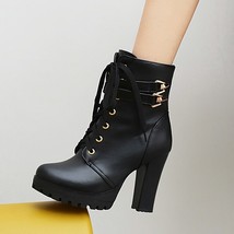 Fashion Platform Women Boots Shoes For Boots Winter Platform Ankle Boots Sexy Pu - £66.21 GBP