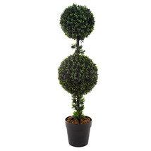 Artificial Podocarpus 36 Inch Double Ball Style Faux Plant Indoor or Outdoor - £115.09 GBP