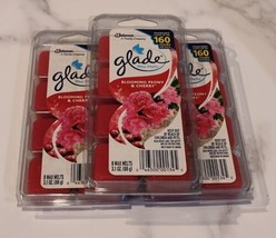 3 Packs Glade Wax Melts Blooming Peony &amp; Cherry New 1 Pk= 8 Melts  - $32.95