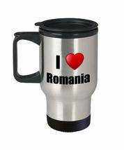 Romania Travel Mug Insulated I Love Funny Gift Idea For Country Lover Pride Nove - £17.83 GBP