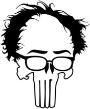 Bernie Sanders Punisher Hair decal truck window sticker vinyl crazy bernie - £1.99 GBP+