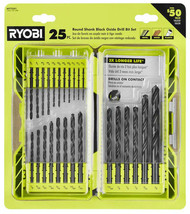 Ryobi - A972501 - Black Oxide Round Shank Drill Bit Set - 25-Piece - £31.46 GBP