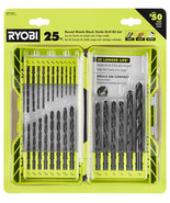 Ryobi - A972501 - Black Oxide Round Shank Drill Bit Set - 25-Piece - £31.41 GBP