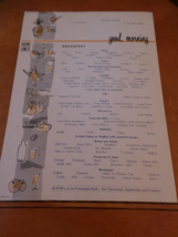 Home Lines SS Homeric Breakfast Menu Sunway Cruises to the West Indies 1966 VG+ - £6.39 GBP