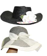 Wide Brim Hats, Set Of Two, NEW - £15.02 GBP