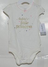 Carters Off White One Piece Pink Pant Set Daddys Little Princess 6 Month - £8.77 GBP