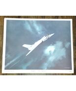 Douglas-Aircraft Air Force F5D Skylancer Airplane Jet Lithograph Print Art VTG - $48.76 CAD