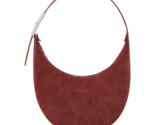 Longchamp Roseau Medium Half Moon Leather Shoulder Bag Hobo ~NWT~ Mahogany - £256.60 GBP