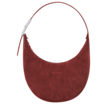 Longchamp Roseau Medium Half Moon Leather Shoulder Bag Hobo ~NWT~ Mahogany - £256.59 GBP