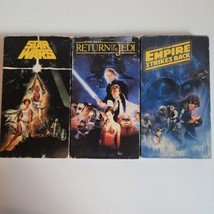 Set of 3 VHS Star Wars, The Empire Strikes Back &amp; The Return of The Jedi CBS Fox - £22.08 GBP