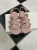 NIB 100% AUTH Gucci Toddler Pink Leather and Web Sandals 25/US 9 - £132.46 GBP