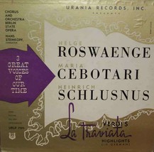 Verdi: La Traviata (In German) - Roswaenge; Cebotari; Schlusnus - Berlin State O - £39.49 GBP