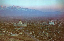 Vintage 3.5x5.5 Postcard Panoramic Night View of Salt Lake City, UT - £2.32 GBP