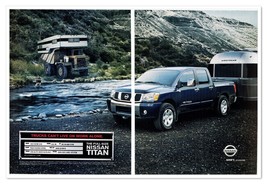 Nissan Titan Pickup Truck Airstream Camper Fly Fishing 2006 2-Page Magazine Ad - £9.63 GBP