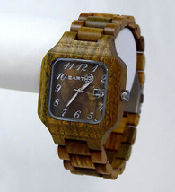 Earth SESO04 Unisex Testa Light Olive Wood Eco Friendly Go Green Watch CRACKED - £27.06 GBP