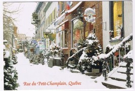 Postcard Rue du Petit Champlain Street Quebec City - £3.11 GBP