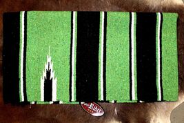 Horse Acrylic Western Show Trail SADDLE BLANKET 30x60 Navajo Lime Green ... - $29.69