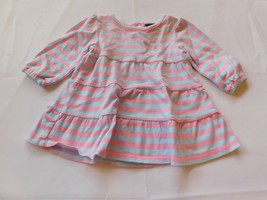 Faded Glory Girl's Youth Long Sleeve Shirt Size 0-3 Months Striped GUC - $10.29