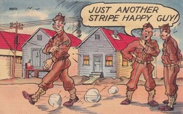 WWII Military Just Another Stripe Happy Guy 1943 Springfield Humor Postcard D47 - £2.34 GBP