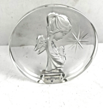 Vtg Danbury Mint Lead Crystal Christmas Angel Prayer Paperweight 1977 Italy - £4.77 GBP